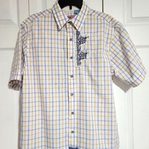 English Laundry XL Button Down S/S Shirt Promenade Christopher Wicks Hand Sewn